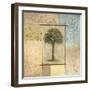 Palm Woodcut I-Michael Marcon-Framed Art Print