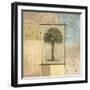 Palm Woodcut I-Michael Marcon-Framed Art Print