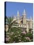 Palma Cathedral (La Seu), Palma De Mallorca, Mallorca (Majorca), Balearic Islands, Spain, Mediterra-Stuart Black-Stretched Canvas