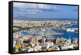 Palma De Majorca Harbor Bay from Bellver Castle-Nico Tondini-Framed Stretched Canvas