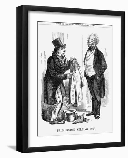 Palmerston Selling Off, 1858-null-Framed Giclee Print