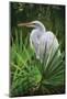 Palmetto Egret-Steve Hunziker-Mounted Art Print