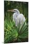 Palmetto Egret-Steve Hunziker-Mounted Art Print