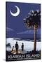 Palmetto Moon - Kiawah Island, South Carolina-Lantern Press-Stretched Canvas