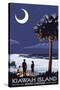 Palmetto Moon - Kiawah Island, South Carolina-Lantern Press-Stretched Canvas