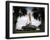 Palmetto Trees Frame Space Shuttle Endeavour as it Rolls Toward the Launch Pad-Stocktrek Images-Framed Photographic Print