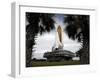 Palmetto Trees Frame Space Shuttle Endeavour as it Rolls Toward the Launch Pad-Stocktrek Images-Framed Photographic Print