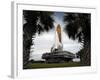 Palmetto Trees Frame Space Shuttle Endeavour as it Rolls Toward the Launch Pad-Stocktrek Images-Framed Photographic Print