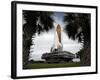 Palmetto Trees Frame Space Shuttle Endeavour as it Rolls Toward the Launch Pad-Stocktrek Images-Framed Photographic Print