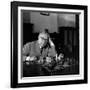 Palmiro Togliatti Thoughtful in Front of a Chessboard-Marisa Rastellini-Framed Photographic Print