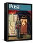 "Palmist" Saturday Evening Post Cover, June 10, 1950-Stevan Dohanos-Framed Stretched Canvas