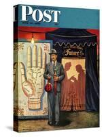 "Palmist" Saturday Evening Post Cover, June 10, 1950-Stevan Dohanos-Stretched Canvas
