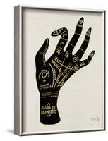 Palmistry Black-Cat Coquillette-Framed Art Print