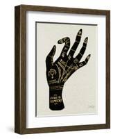 Palmistry Black-Cat Coquillette-Framed Art Print