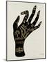 Palmistry Black-Cat Coquillette-Mounted Art Print