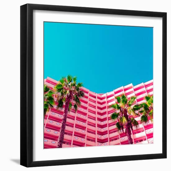 Palms and Hotel-Evgeniya Porechenskaya-Framed Premium Photographic Print