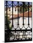 Palms and Red-roofed Buildings Through Iron Grillwork, Lisbon, Portugal-Merrill Images-Mounted Photographic Print