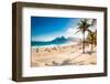 Palms and Two Brothers Mountain on Ipanema Beach in Rio De Janeiro. Brazil.-Aleksandar Todorovic-Framed Photographic Print