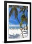 Palms and Umbrellas, Isla Mujeres, Mexico-George Oze-Framed Photographic Print