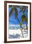 Palms and Umbrellas, Isla Mujeres, Mexico-George Oze-Framed Photographic Print