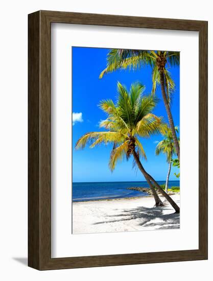 Palms on a White Sand Beach in Key West - Florida-Philippe Hugonnard-Framed Photographic Print