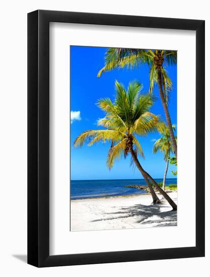 Palms on a White Sand Beach in Key West - Florida-Philippe Hugonnard-Framed Photographic Print