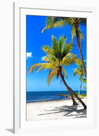 Palms on a White Sand Beach in Key West - Florida-Philippe Hugonnard-Framed Photographic Print