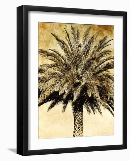 Palms on Brown V-null-Framed Photographic Print