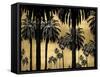 Palms on Gold-Kate Bennett-Framed Stretched Canvas