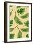 Palms On Linen Pattern-Julie DeRice-Framed Art Print