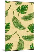 Palms On Linen Pattern-Julie DeRice-Mounted Art Print