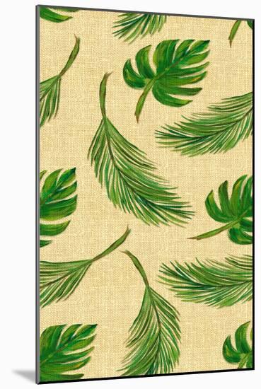 Palms On Linen Pattern-Julie DeRice-Mounted Art Print