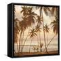 Palms on the Water I-John Seba-Framed Stretched Canvas