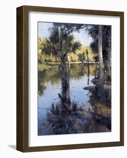 Palms on Water I-Larry Moore-Framed Giclee Print