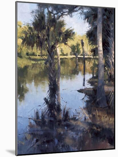 Palms on Water I-Larry Moore-Mounted Giclee Print