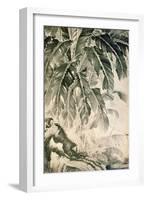 Palms Sumi on Paper-Jakuchu Ito-Framed Giclee Print