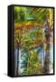 Palms Vertical-Robert Goldwitz-Framed Stretched Canvas
