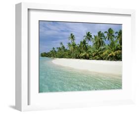 Palms, White Sand and Turquoise Water, One Foot Island, Aitutaki, Cook Islands, South Pacific-Dominic Webster-Framed Photographic Print