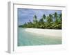 Palms, White Sand and Turquoise Water, One Foot Island, Aitutaki, Cook Islands, South Pacific-Dominic Webster-Framed Photographic Print