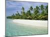 Palms, White Sand and Turquoise Water, One Foot Island, Aitutaki, Cook Islands, South Pacific-Dominic Webster-Mounted Photographic Print