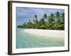 Palms, White Sand and Turquoise Water, One Foot Island, Aitutaki, Cook Islands, South Pacific-Dominic Webster-Framed Photographic Print