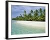 Palms, White Sand and Turquoise Water, One Foot Island, Aitutaki, Cook Islands, South Pacific-Dominic Webster-Framed Photographic Print