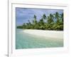 Palms, White Sand and Turquoise Water, One Foot Island, Aitutaki, Cook Islands, South Pacific-Dominic Webster-Framed Photographic Print