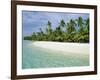 Palms, White Sand and Turquoise Water, One Foot Island, Aitutaki, Cook Islands, South Pacific-Dominic Webster-Framed Photographic Print