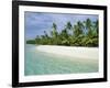 Palms, White Sand and Turquoise Water, One Foot Island, Aitutaki, Cook Islands, South Pacific-Dominic Webster-Framed Photographic Print