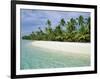 Palms, White Sand and Turquoise Water, One Foot Island, Aitutaki, Cook Islands, South Pacific-Dominic Webster-Framed Photographic Print