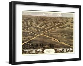 Palmyra, Missouri - Panoramic Map-Lantern Press-Framed Art Print