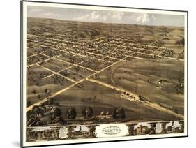 Palmyra, Missouri - Panoramic Map-Lantern Press-Mounted Art Print