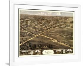 Palmyra, Missouri - Panoramic Map-Lantern Press-Framed Art Print