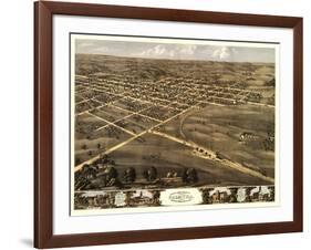 Palmyra, Missouri - Panoramic Map-Lantern Press-Framed Art Print